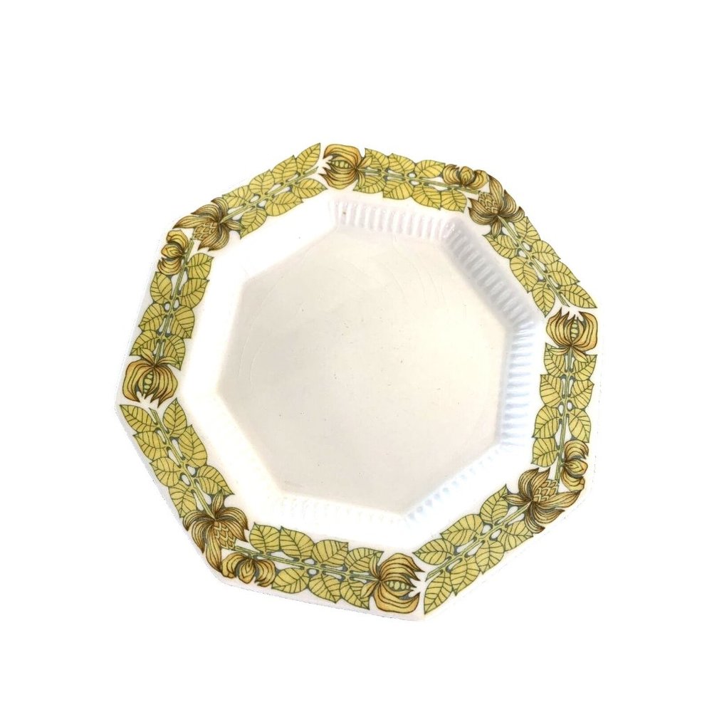 Independence Ironstone YELLOW BOUQUET Octagon 6.5" Dessert/Bread Plate JAPAN